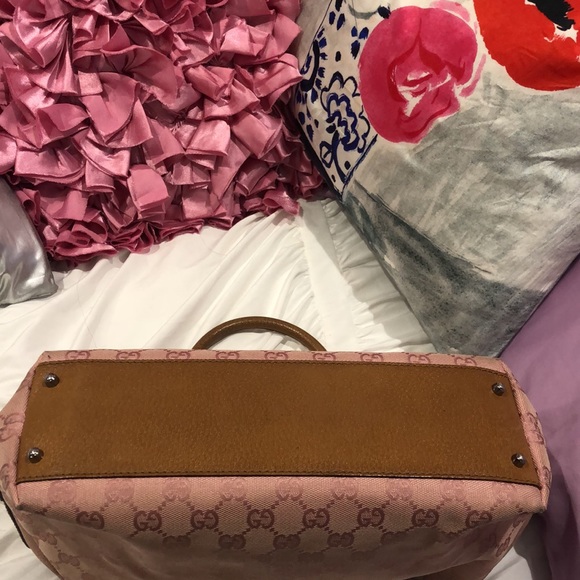 Gucci Pink GG Canvas Satchel, Great Condition❤️ - Picture 6 of 16